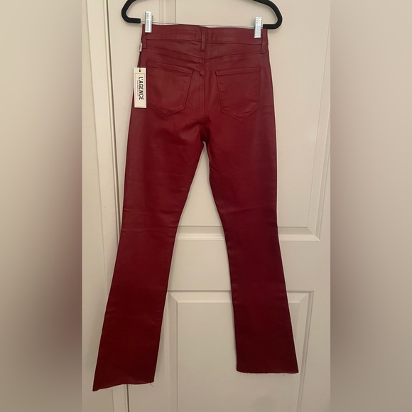 L'AGENCE Deep Red faux leather pants (NWT) - Picture 2 of 5